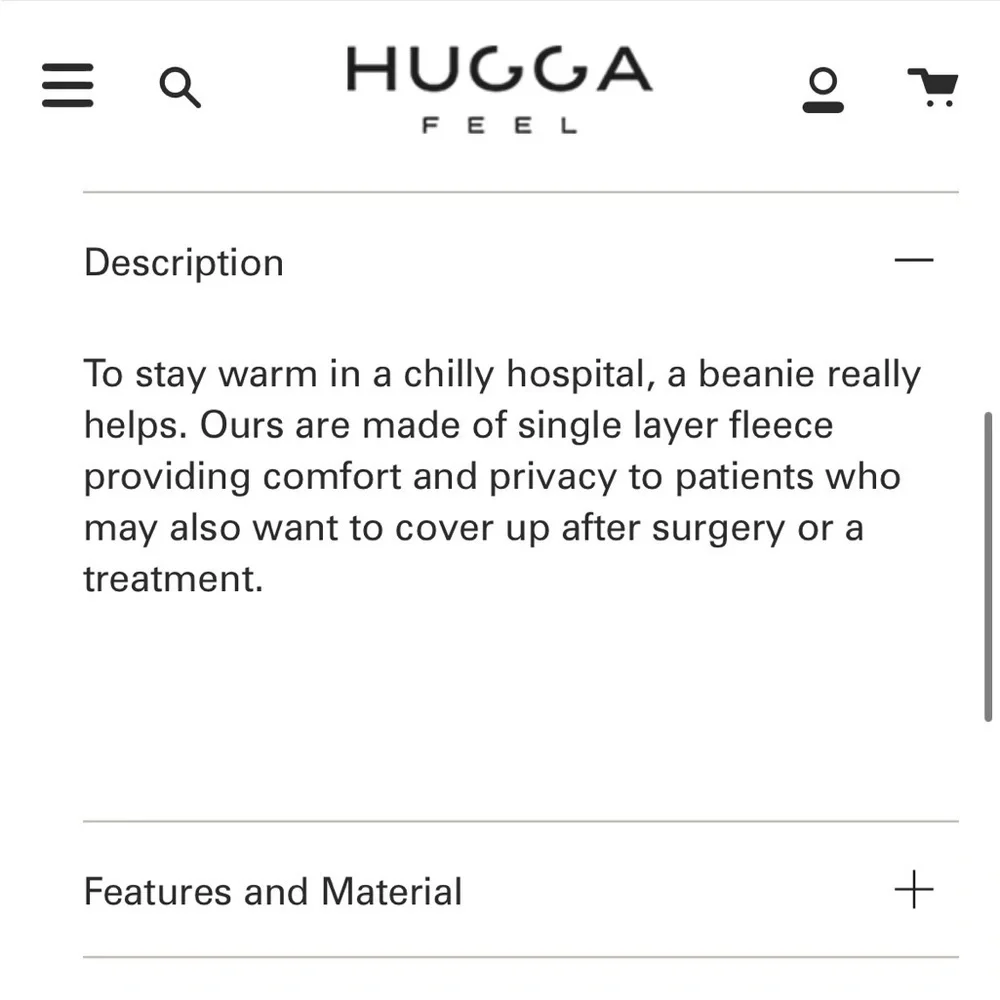 Hugga Feel Grey Fleece Beanie